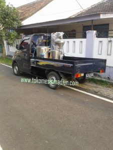 pengiriman mesin cetak bakso dan mesin spinner peniris minyak