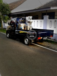 pengiriman mesin usaha bakso dan peniris minyak dan air full stainless steel